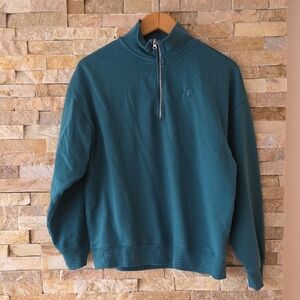 Champion Teal Quarter Zip Sweat Shirt